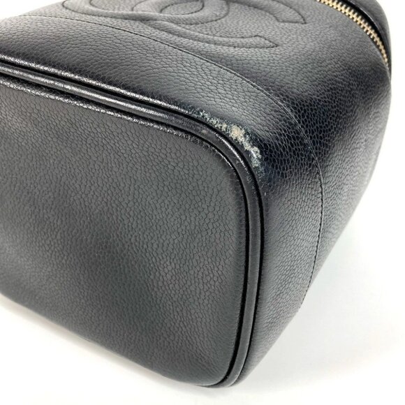 CHANEL A01998 CC CC Mark logo Bag Vanity Bag Vertical Hand Bag - Picture 13 of 16